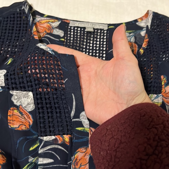 Daniel Rainn LIKE NEW Sleeveless Floral Dress Navy Blue - Picture 3 of 6